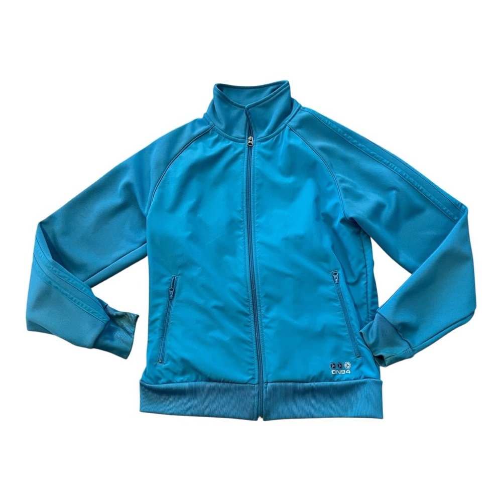 Old Navy Teal Blue Full-Zip Kids Jacket- M